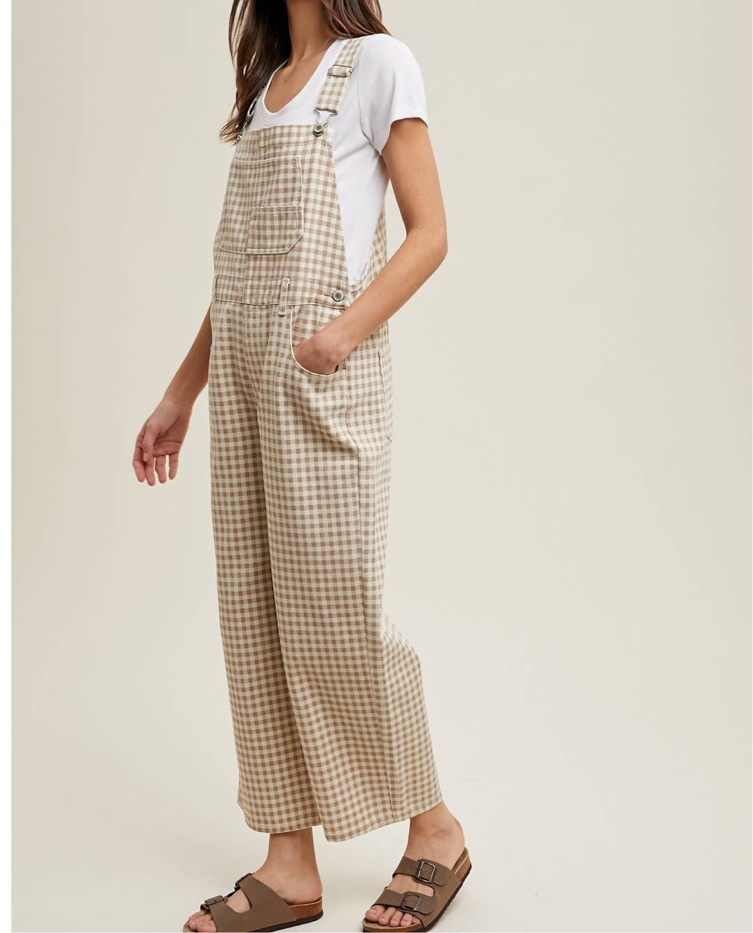 GOLDIE GINGHAM OVERALLS