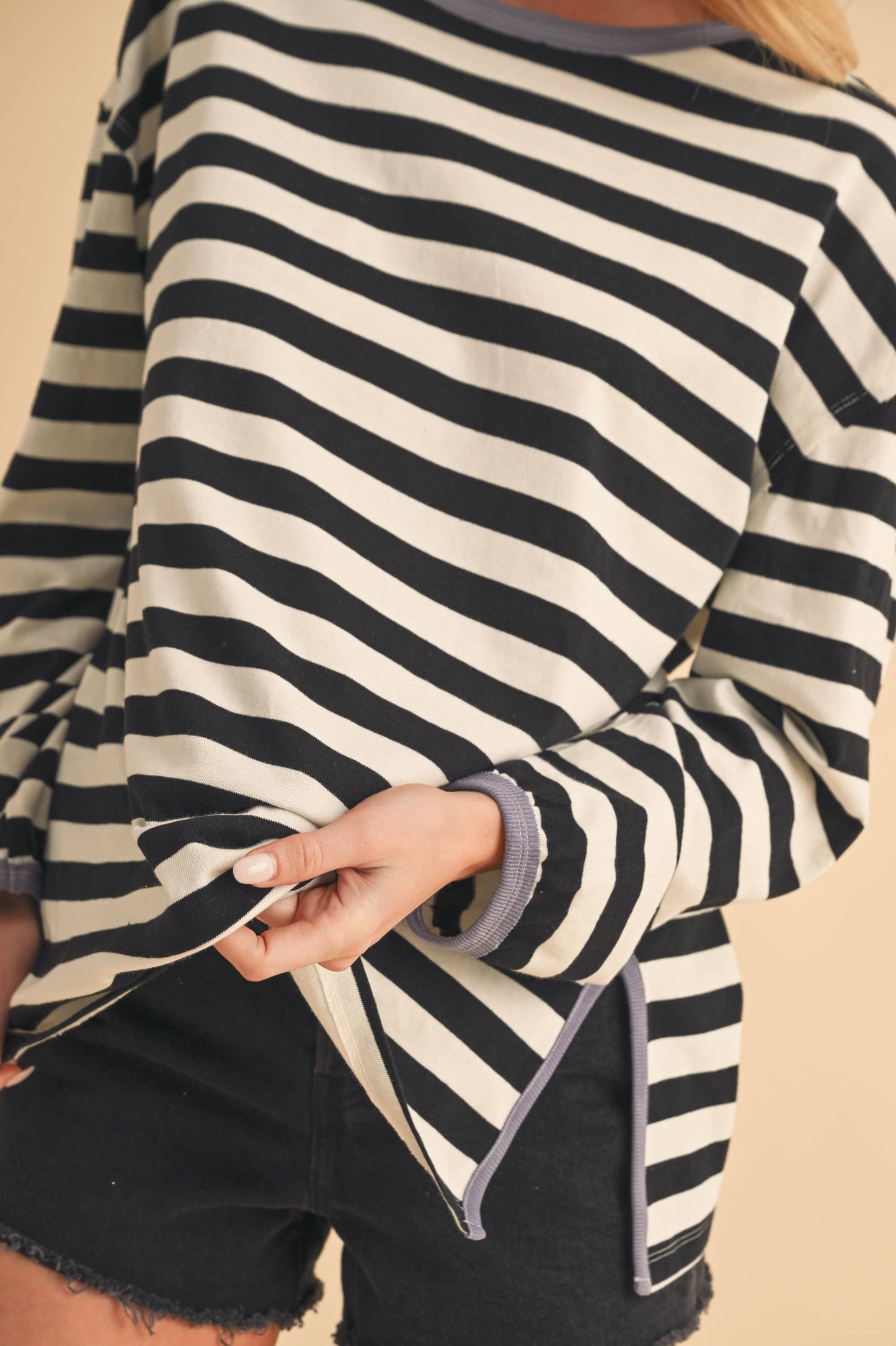 Lavender Vibe Striped Top