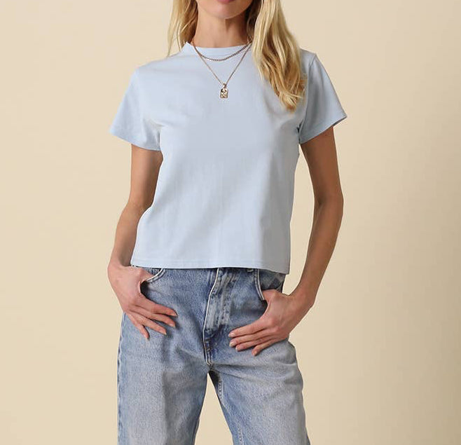 Ivy Vintage Tee| Powder Blue