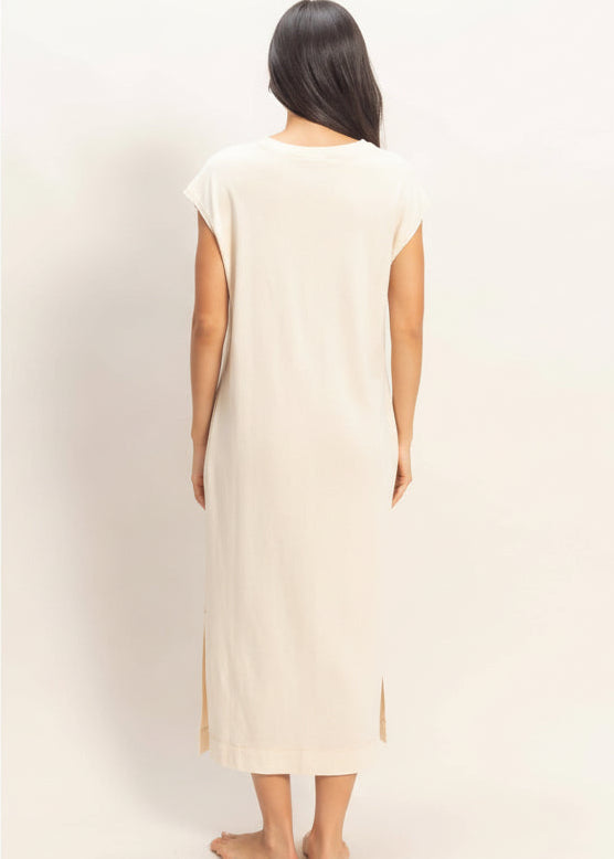 Everyday Essential Cap Sleeve Midi Dress | Cream