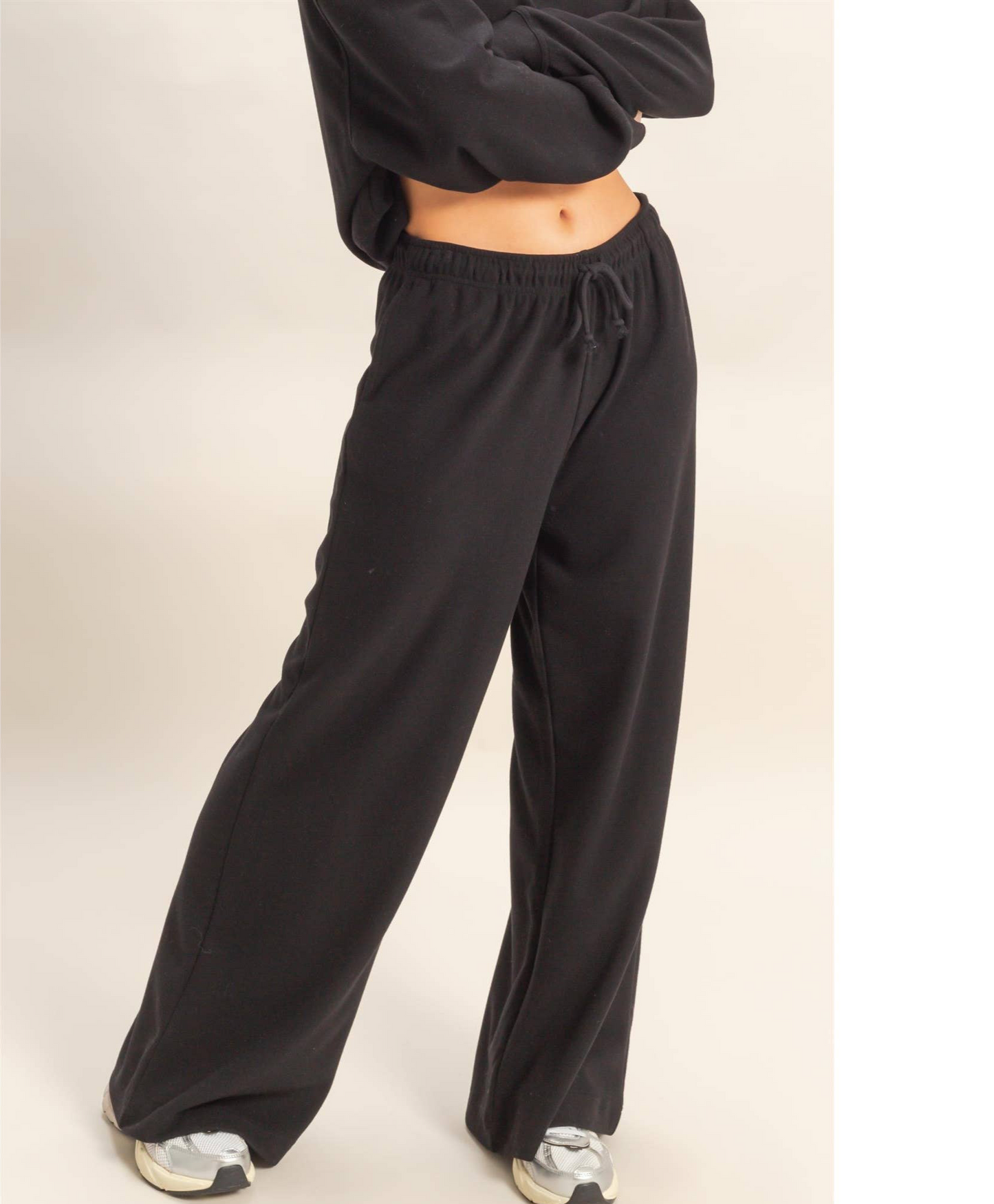 Oh So Soft Ribbed Half-Zip 2 pc Set | Black