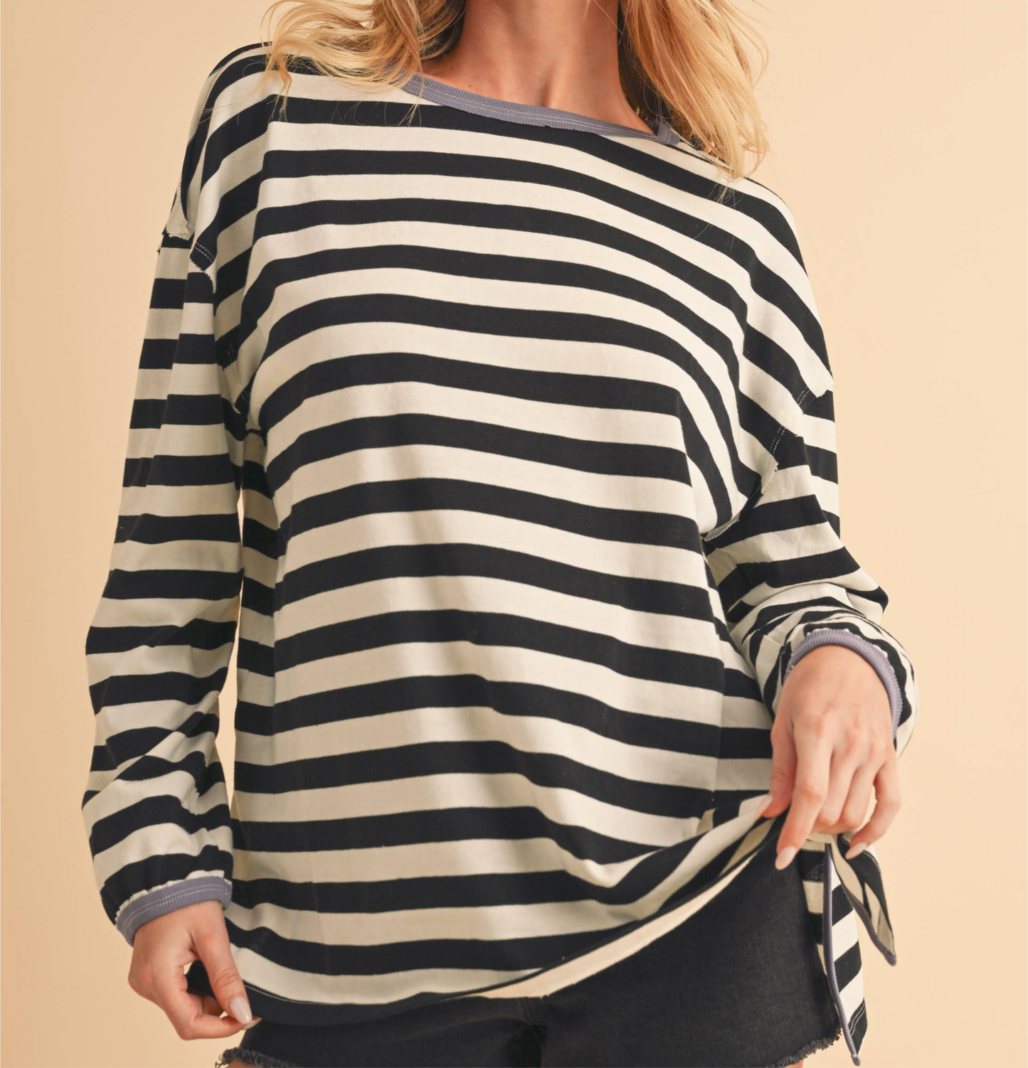 Lavender Vibe Striped Top