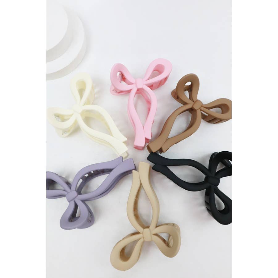 Matte Bow Claw Clip