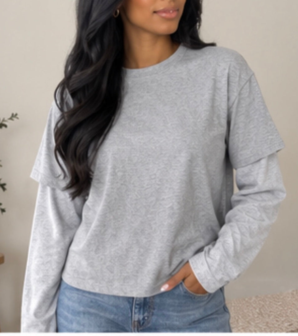 Double Layered Long Sleeve Tee
