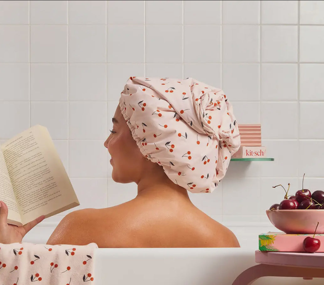 Satin-Lined Flexi Shower Cap |
Cherry Print