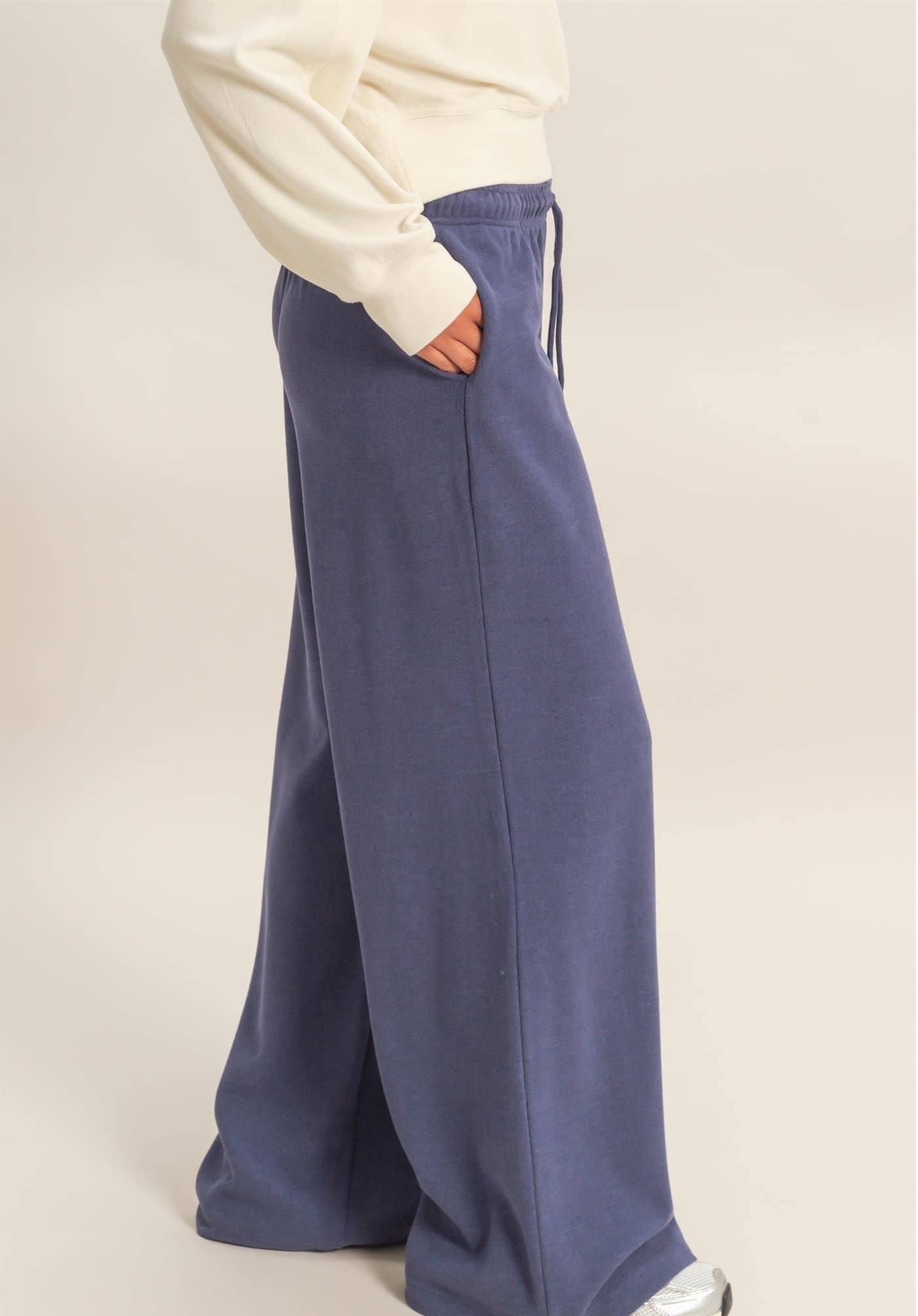 Oh So Soft Ribbed Half-Zip 2 pc Set | Indigo