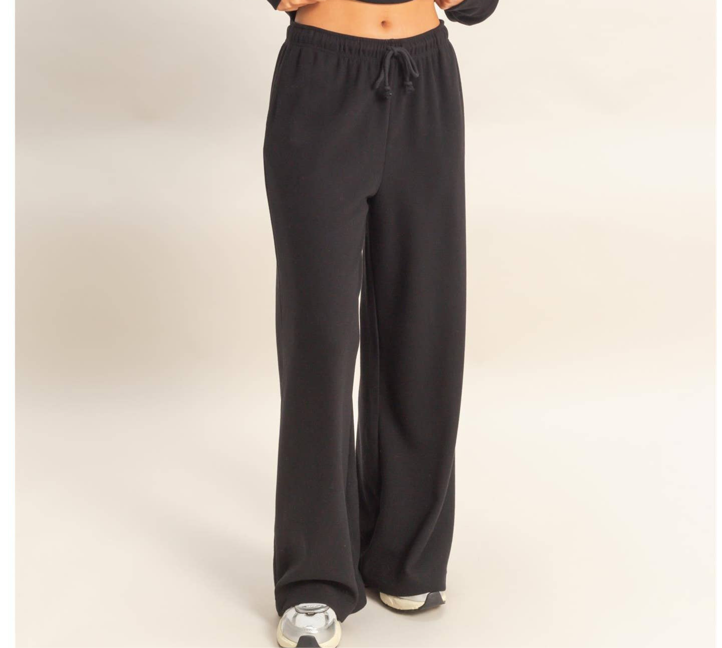 Oh So Soft Ribbed Half-Zip 2 pc Set | Black