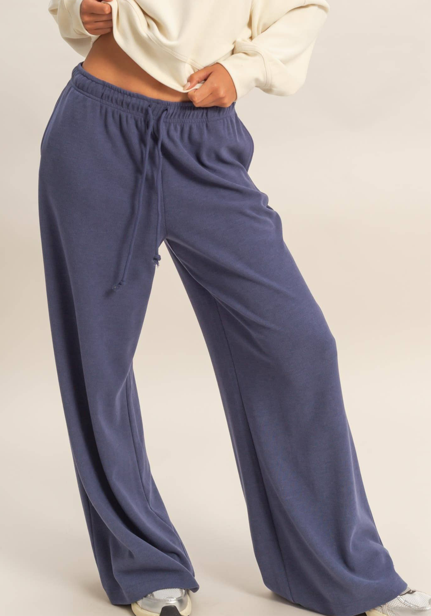 Oh So Soft Ribbed Half-Zip 2 pc Set | Indigo