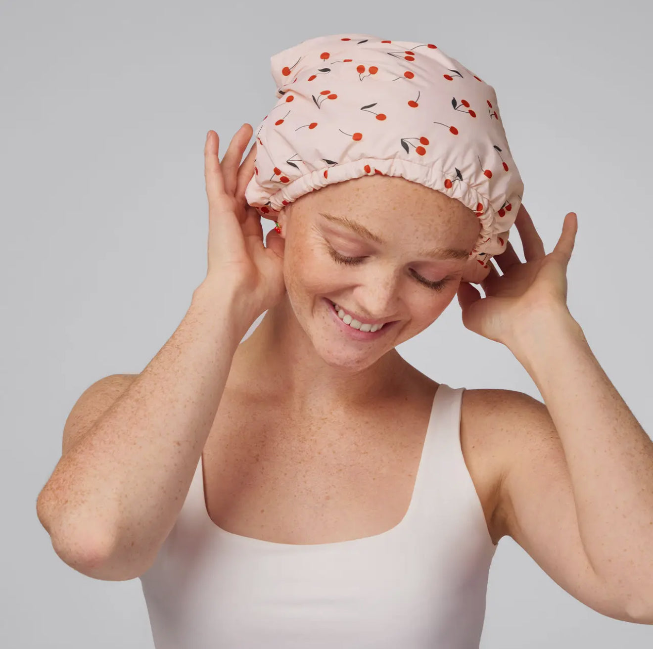 Satin-Lined Flexi Shower Cap |
Cherry Print