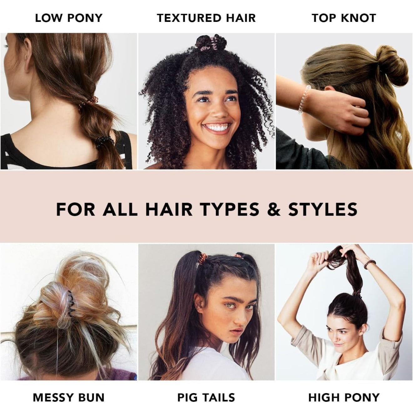 8 Pack Hair Coils | Clear