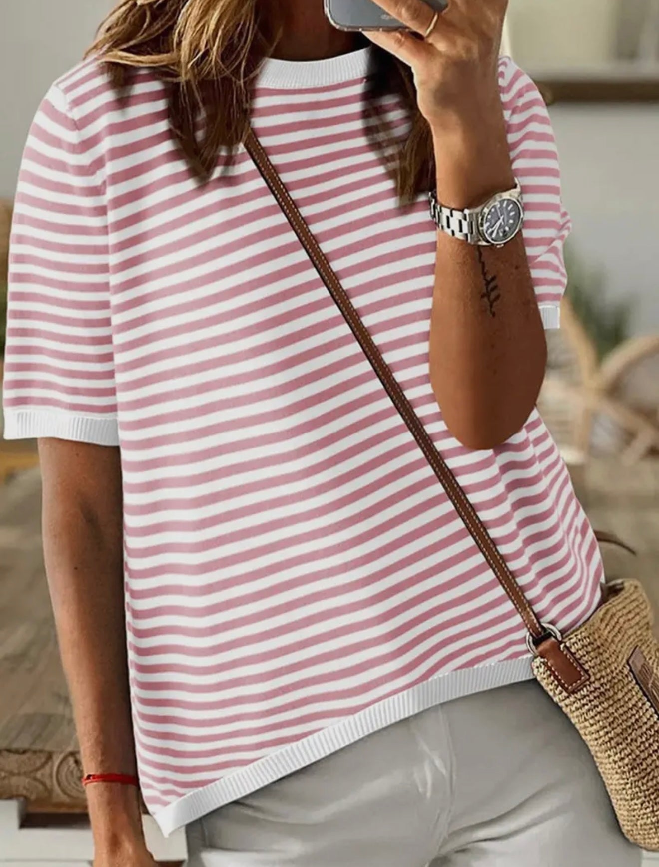 Savannah Striped Knit Top