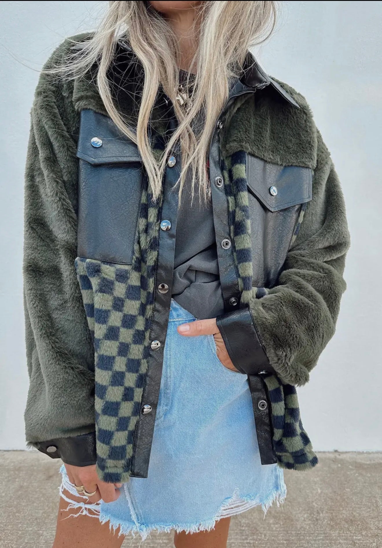 Dani Fleece Checkered Jacket