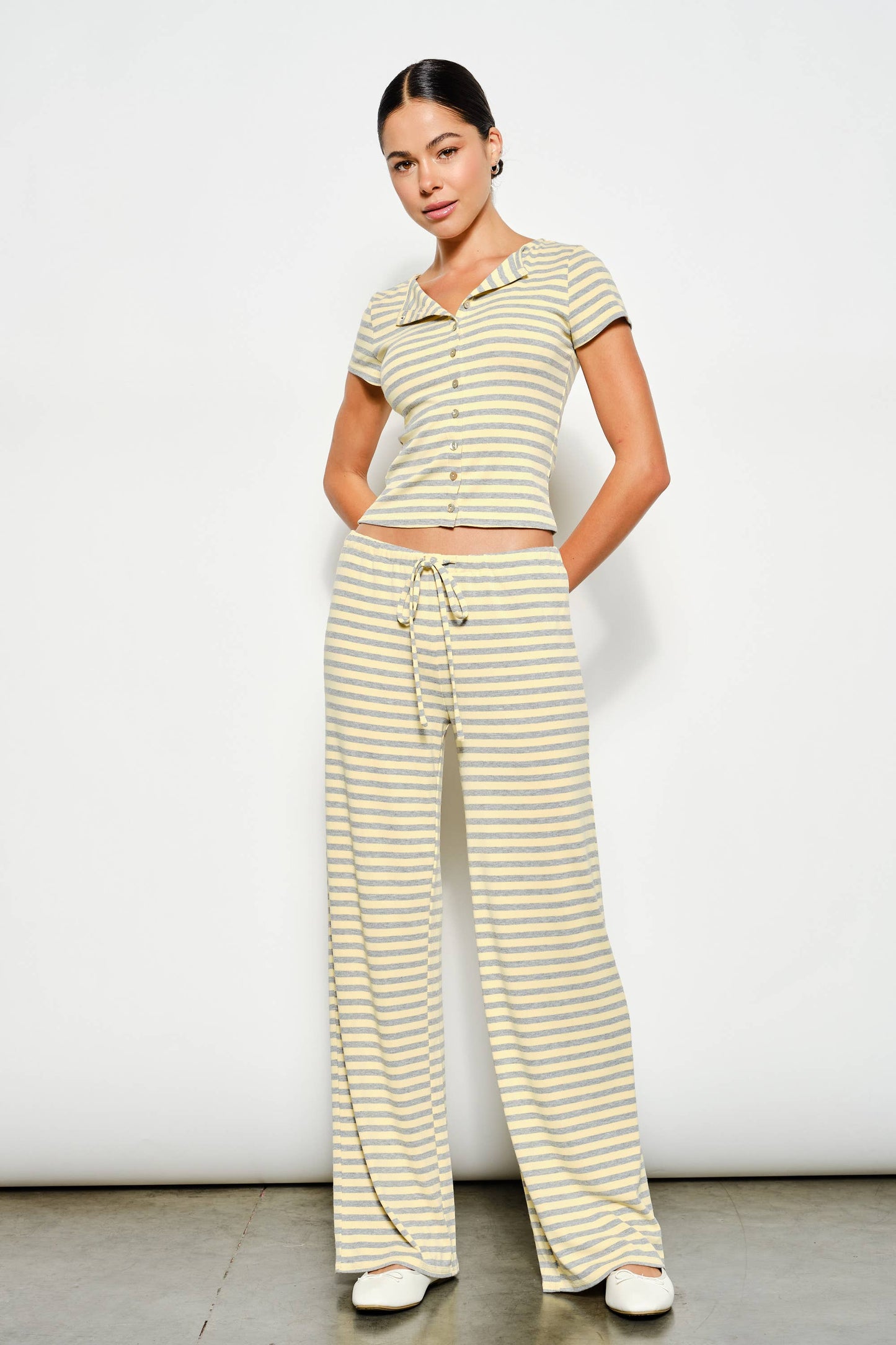 Stevie Striped Top | Sunshine