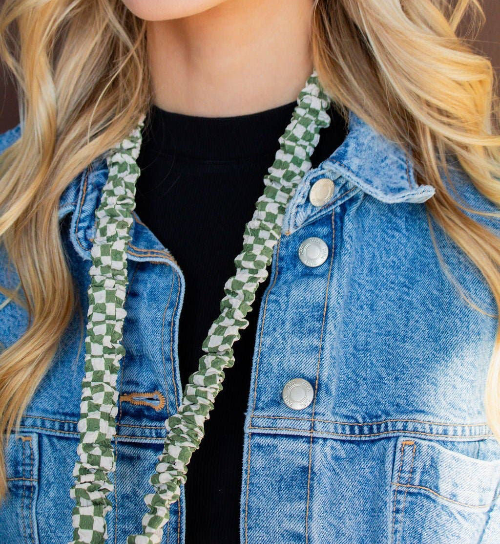 Lindsey Checked Lanyard