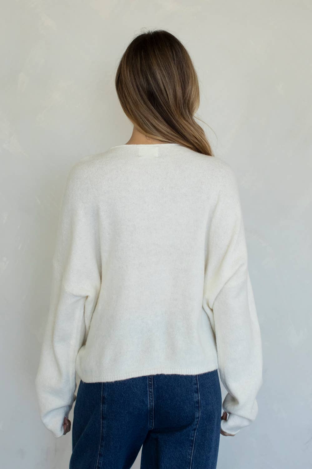 Kami Cardigan | Ivory w/ Pink Heart Buttons