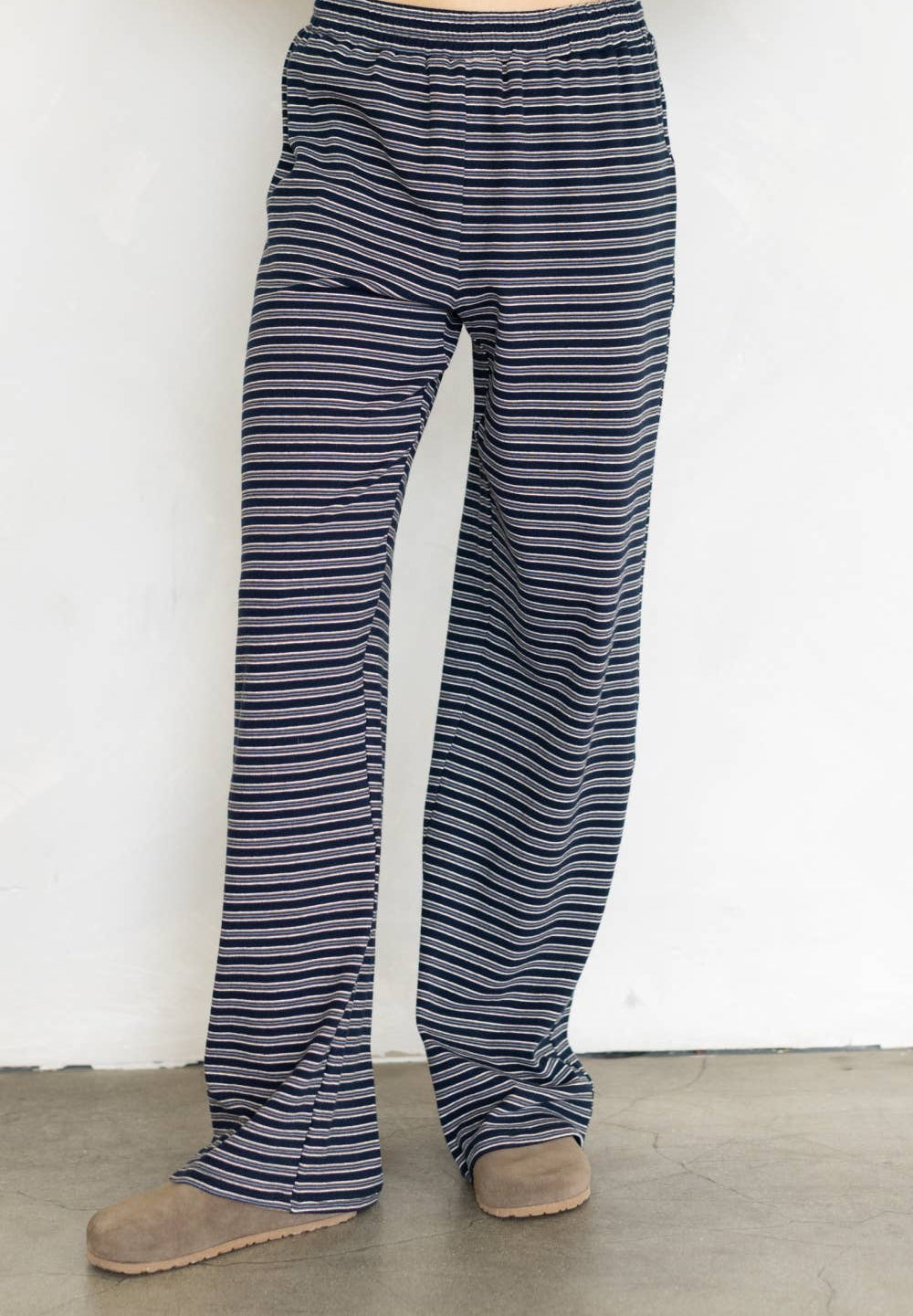 Celine Striped Pants | Navy