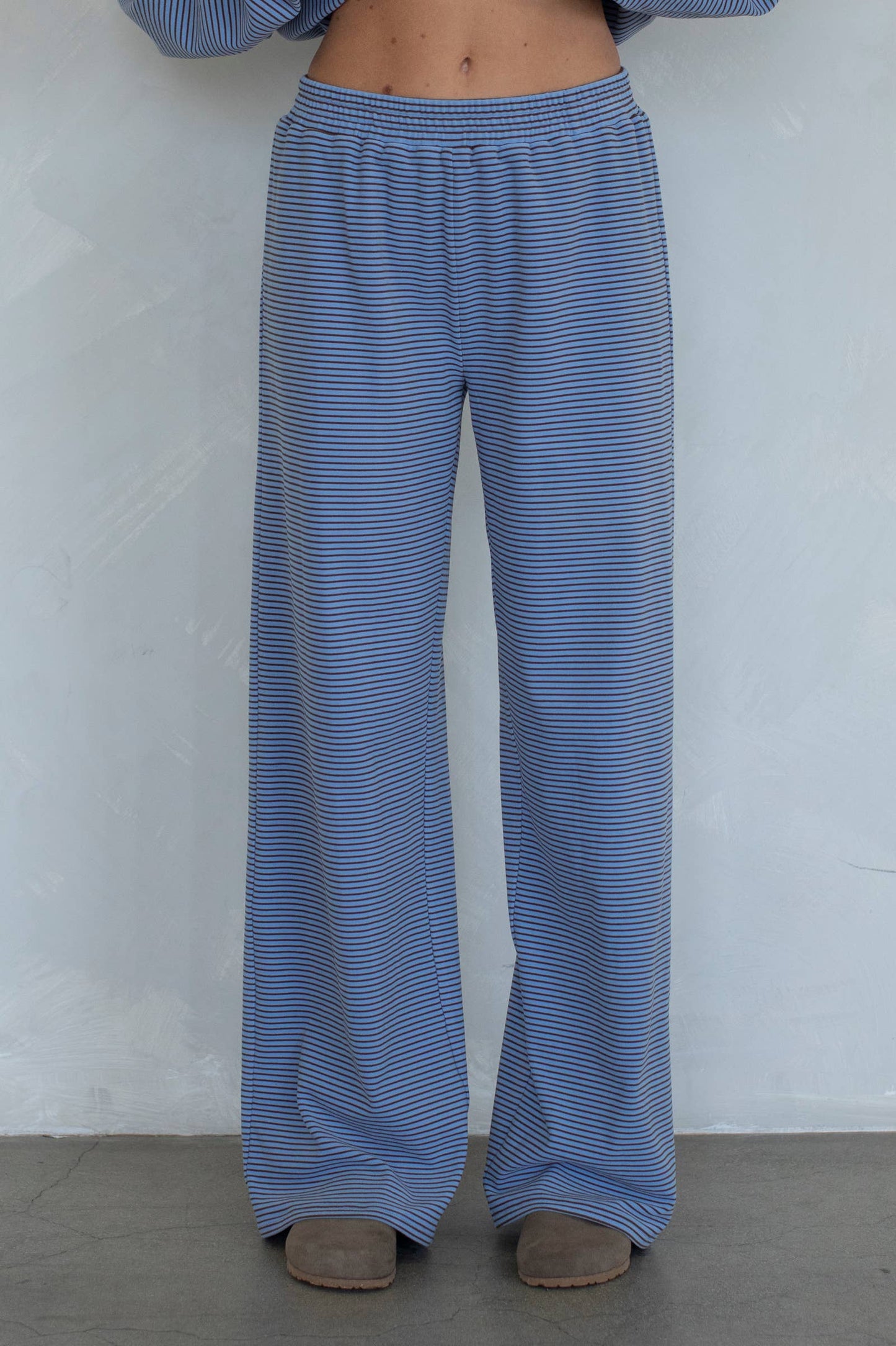 Whitney Brushed Knit Pants | Sky Blue