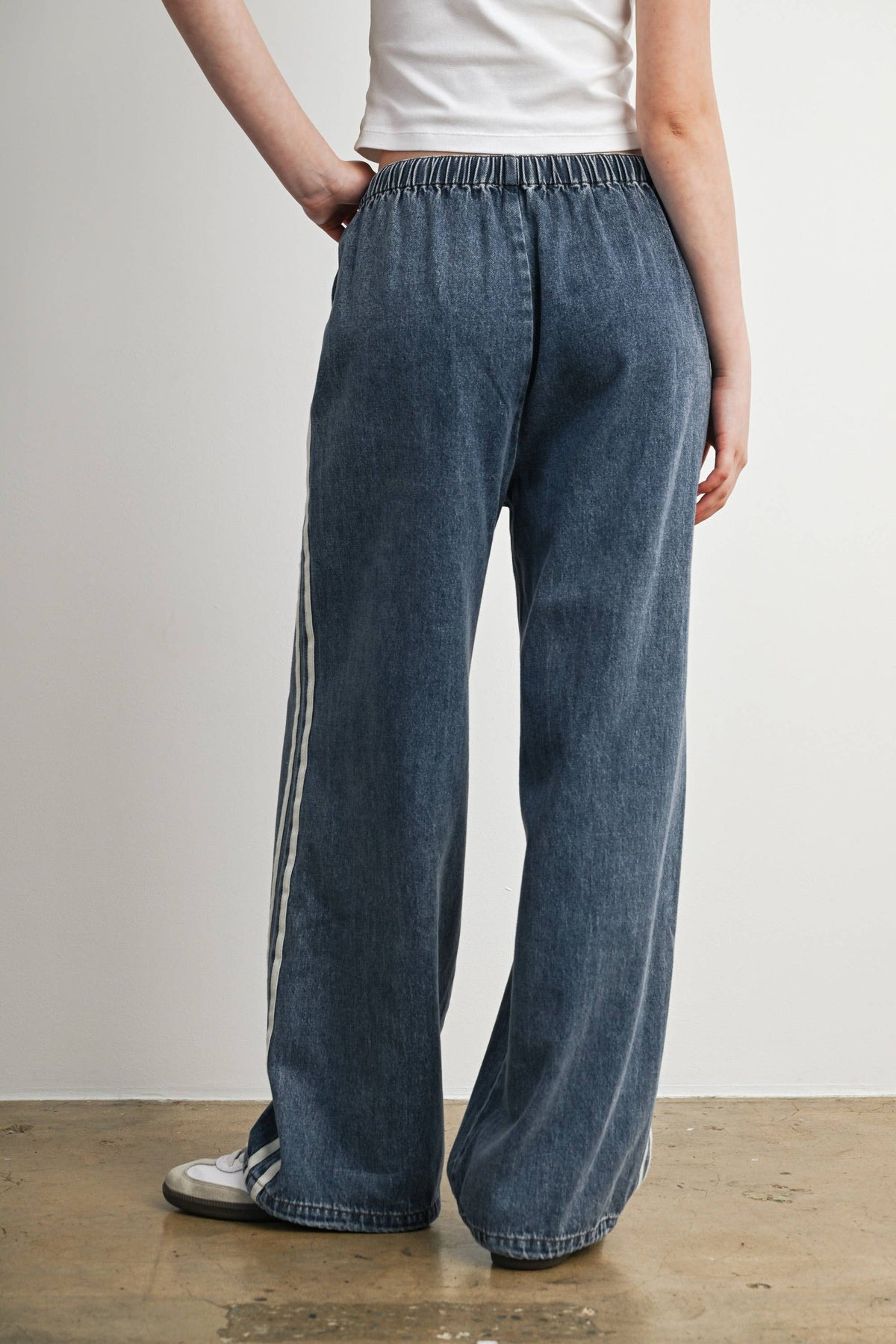 Vintage Stripe Denim Pants