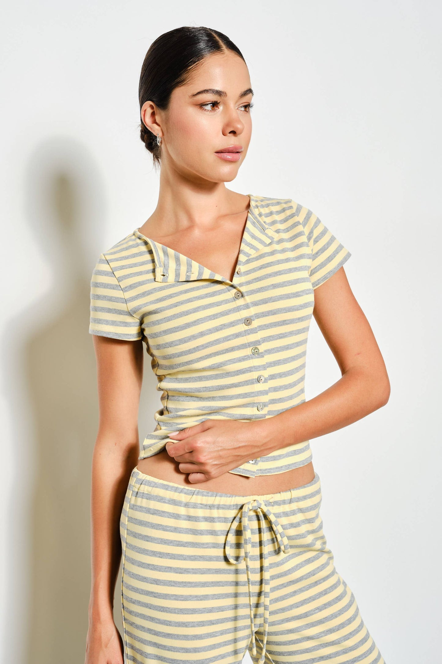 Stevie Striped Top | Sunshine