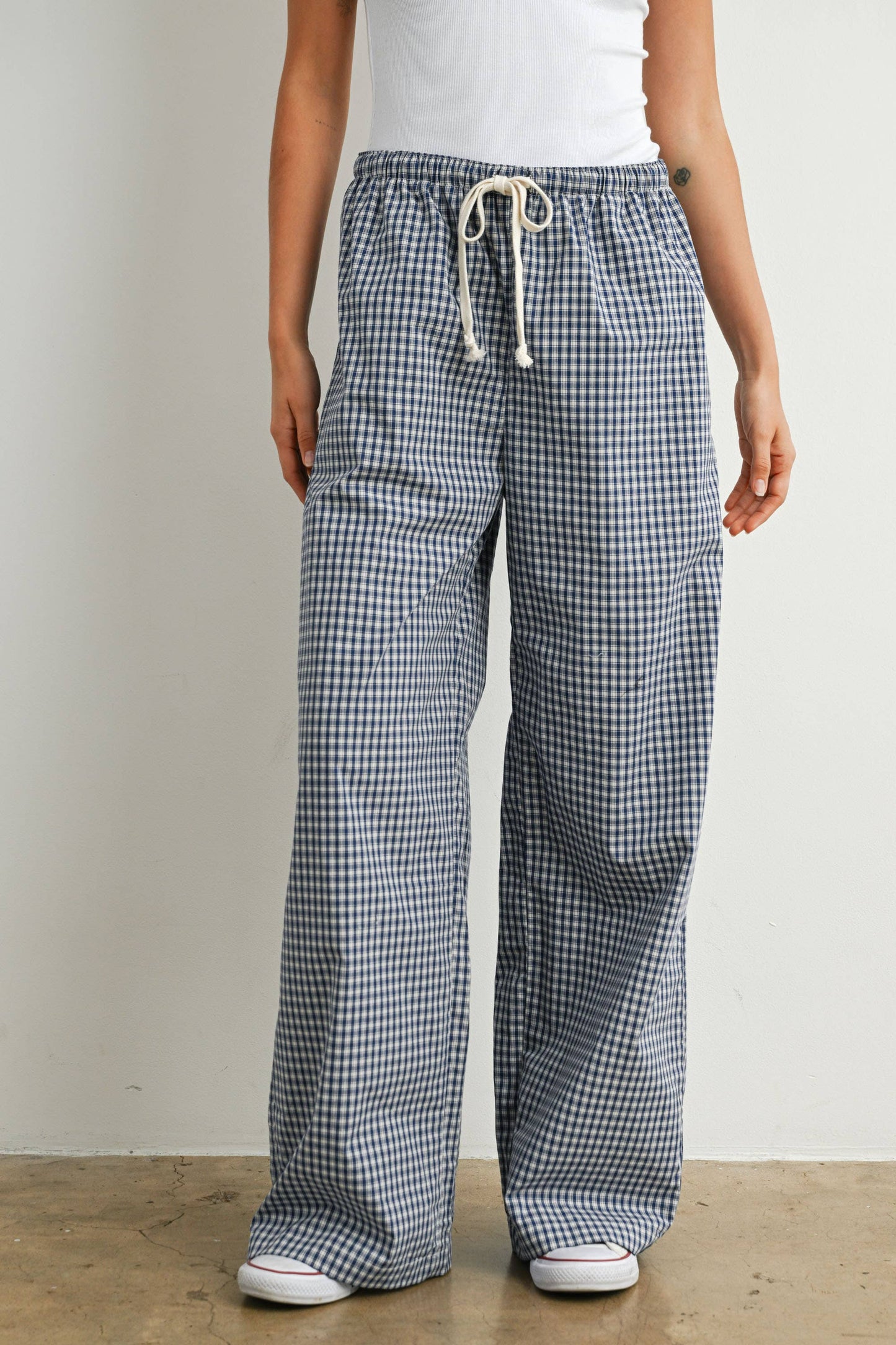 Lifestyle Tie Front Pant| Navy
