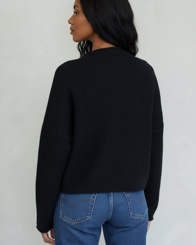 Kami Cardigan - Black with Mismatched Buttons