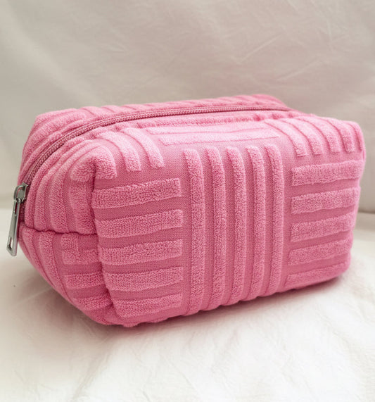 Textured Tile Toiletry Bag | Rose