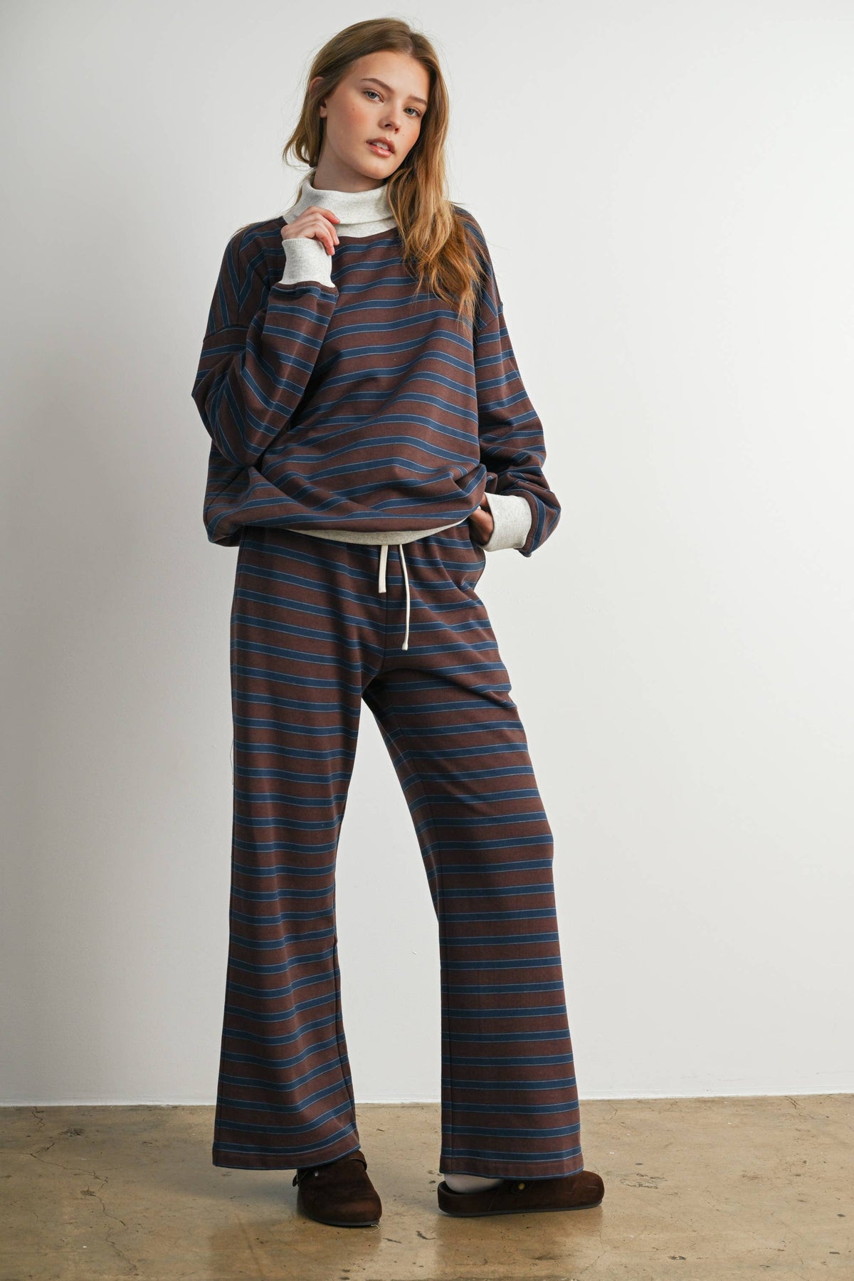 Mabel Striped Turtleneck Sweatshirt