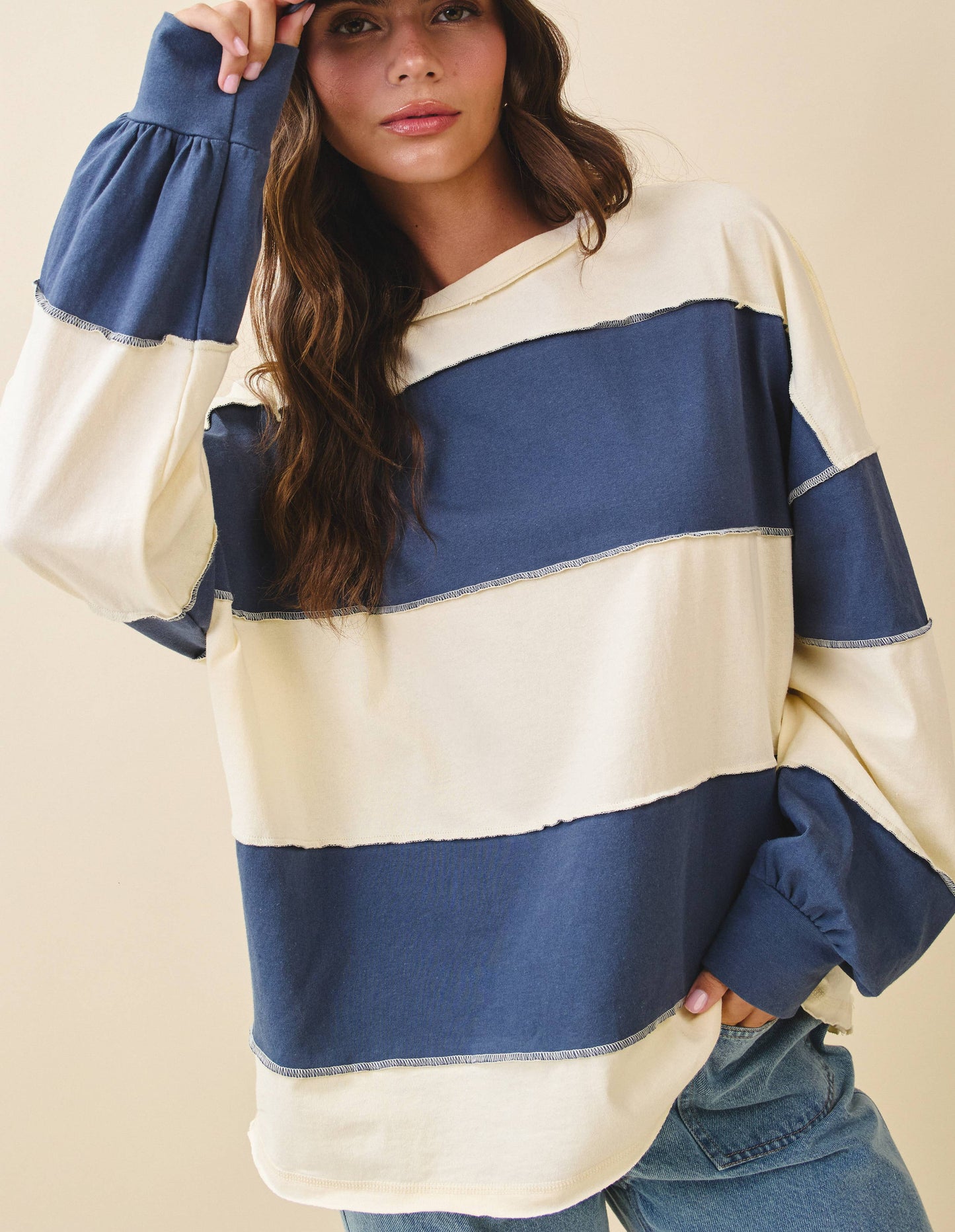 Aubrey Big Stripe Top