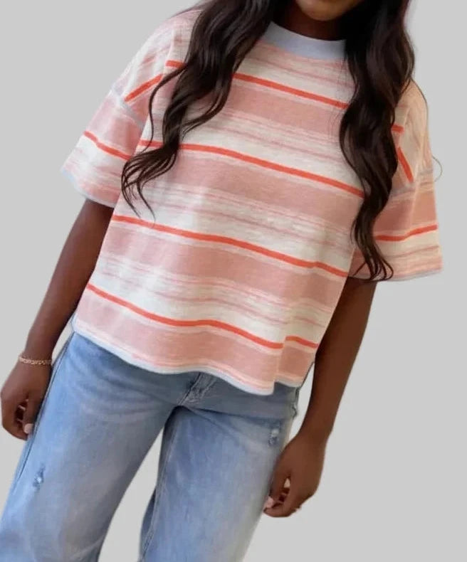Striped Boxy Tee