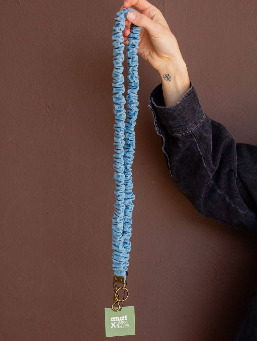 Baby Blue Jean Lanyard