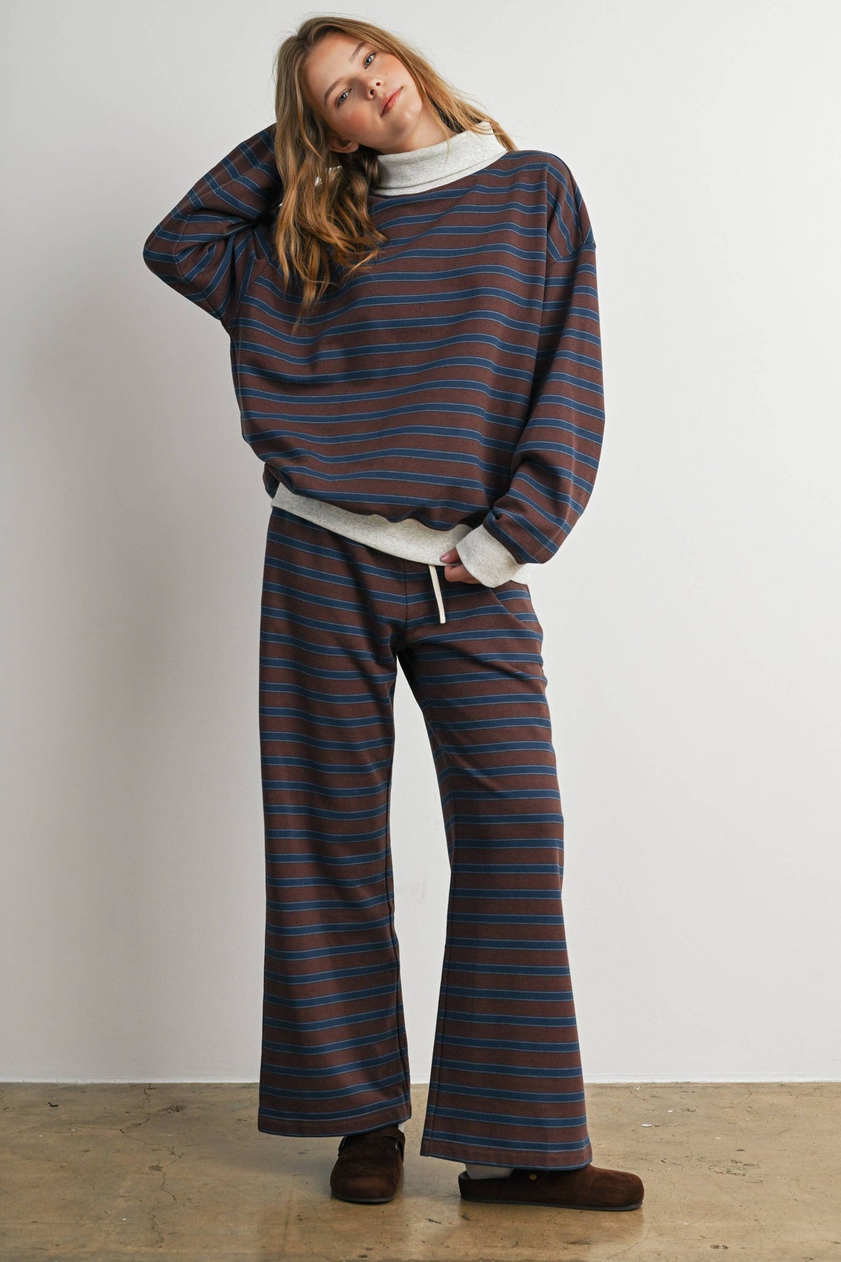 Mabel Striped Turtleneck Sweatshirt