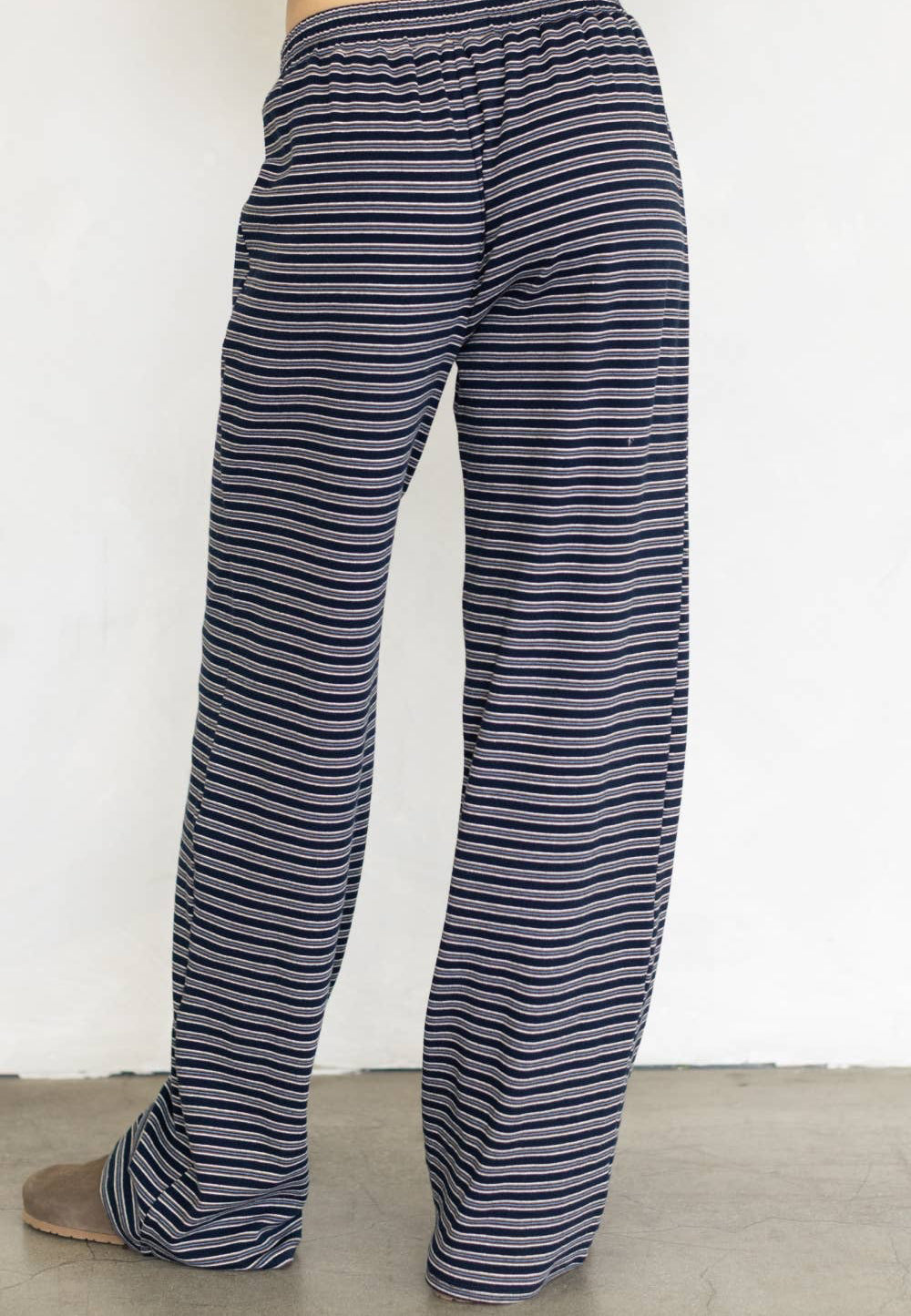 Celine Striped Pants | Navy