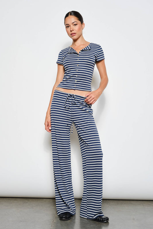 Stevie Striped Pants | Navy