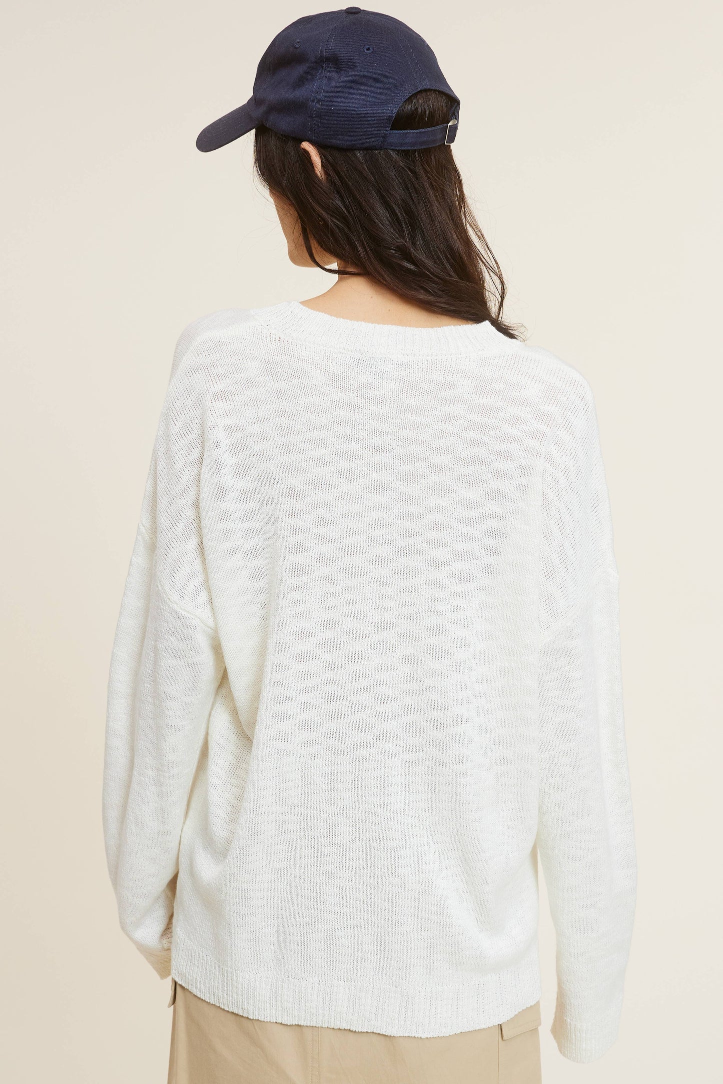 Marlowe Baggy Knit Sweater | Ivory