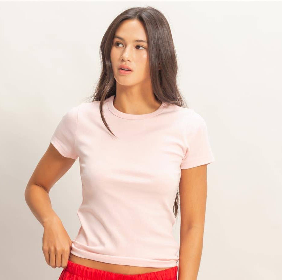 Go-To Crew Tee | Baby Pink