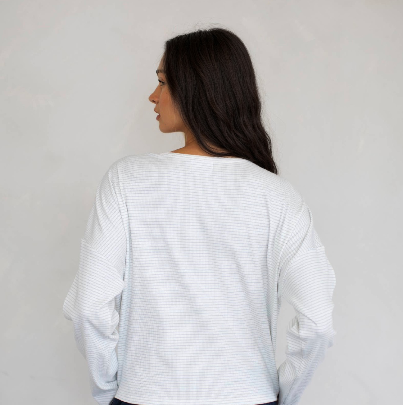 Mila Mini Stripe Button Top