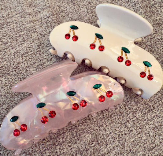 CHERRY HAIR CLAW CLIP