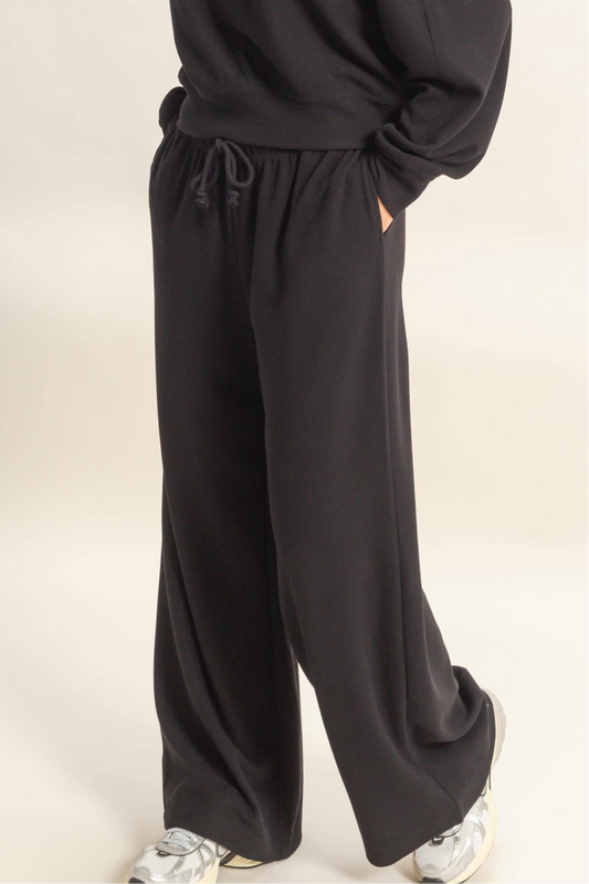 Oh So Soft Ribbed Half-Zip 2 pc Set | Black