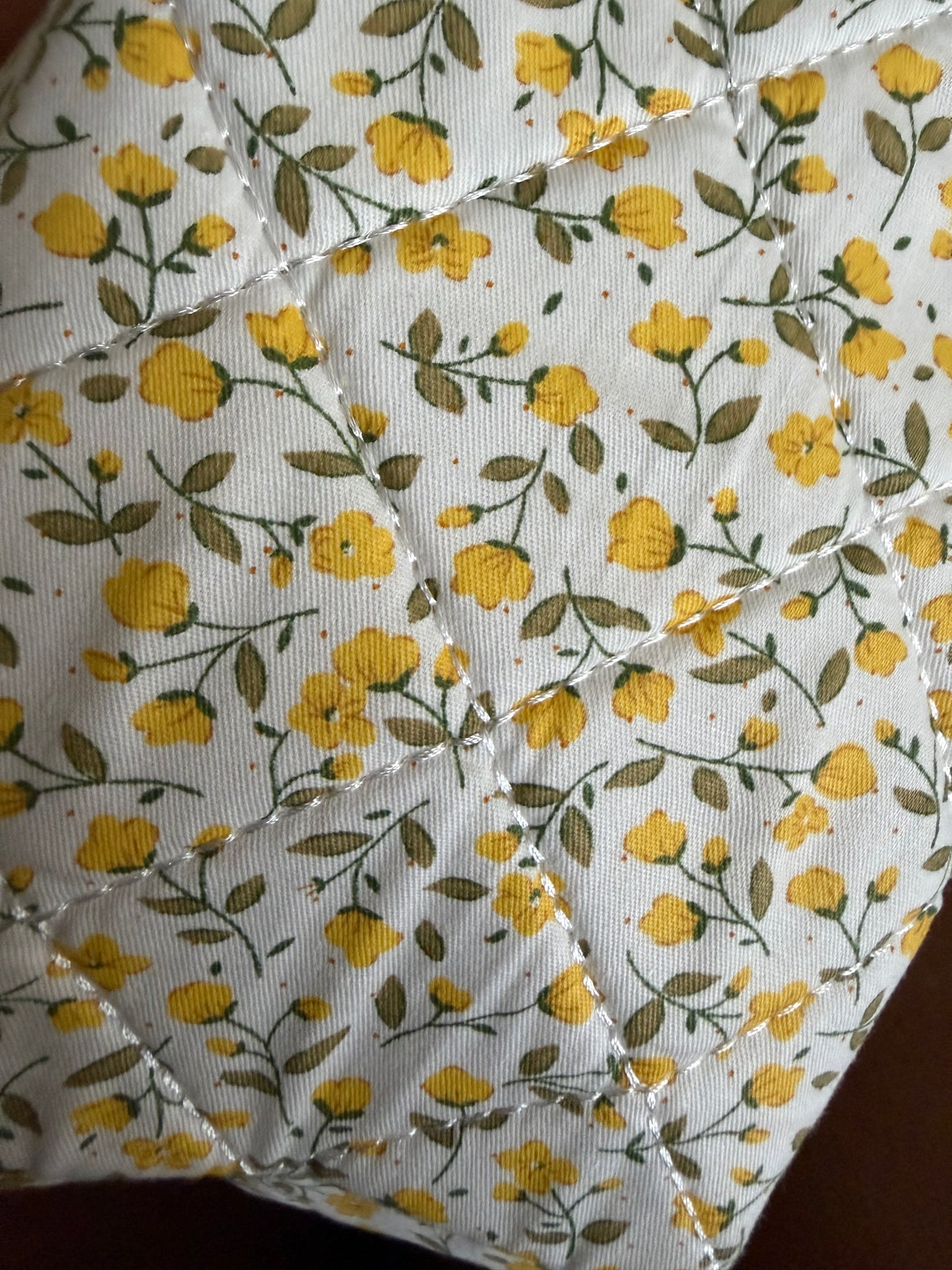 Vintage Quilted Make up Bag | Lemon Blossom