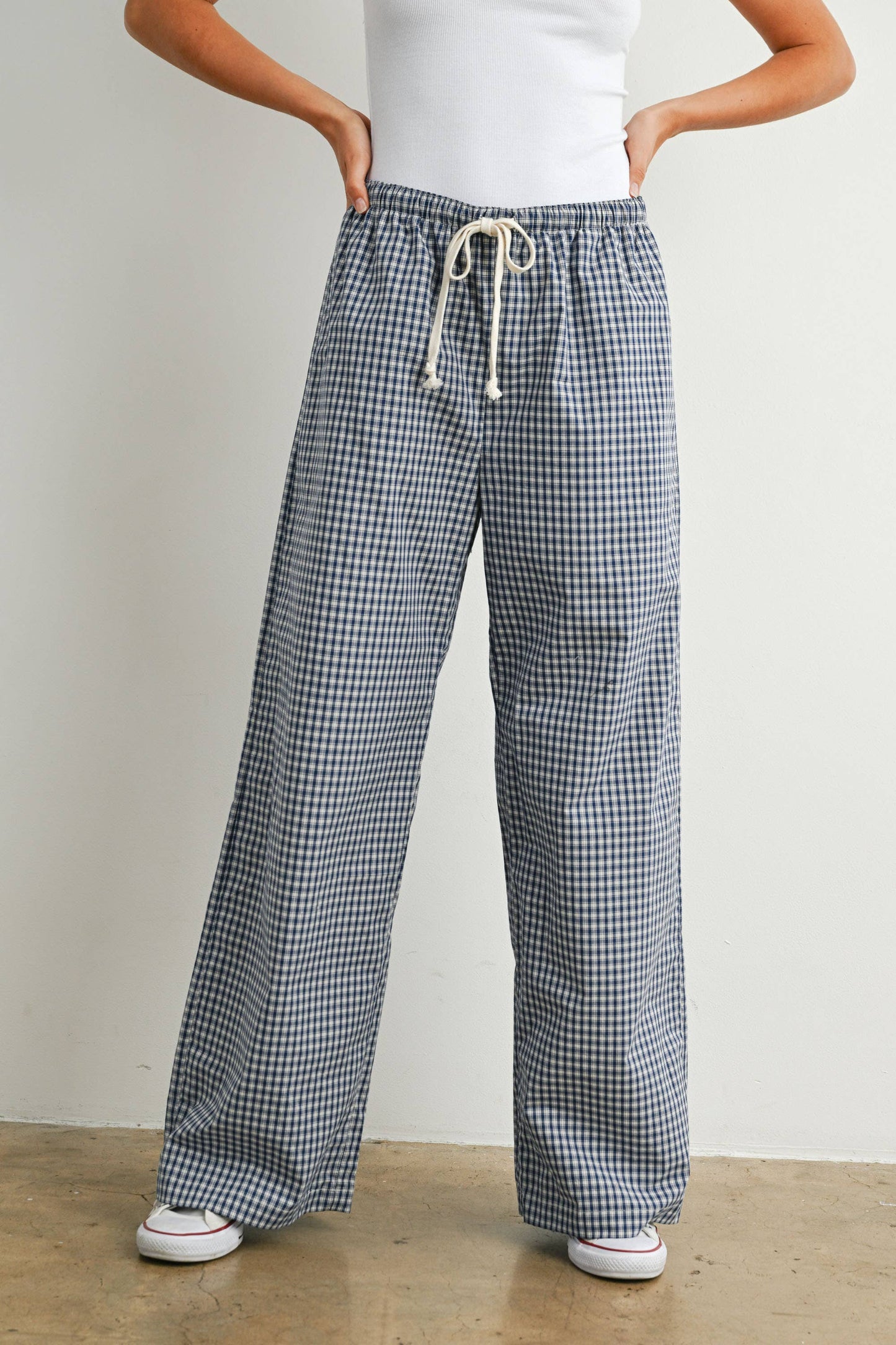 Lifestyle Tie Front Pant| Navy