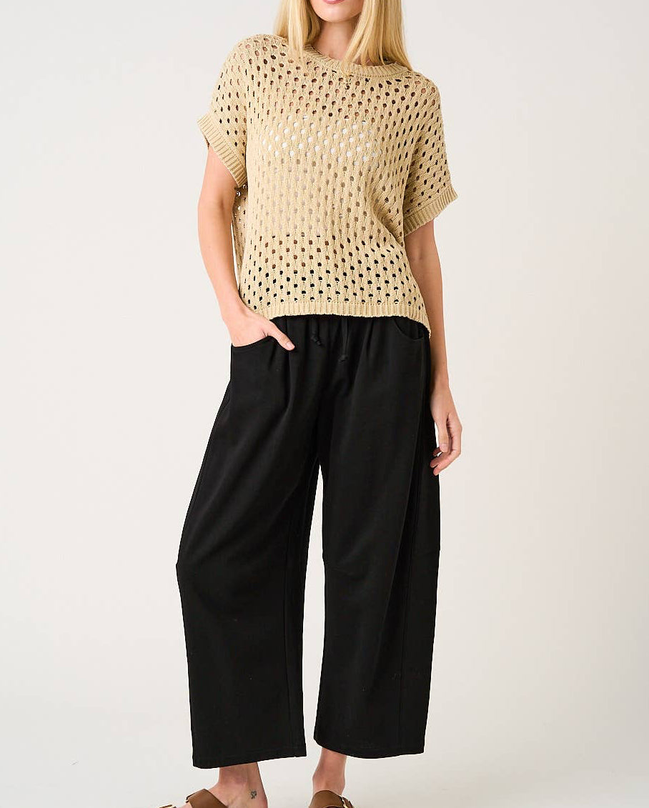 Bria Barrel Sweatpants | Black