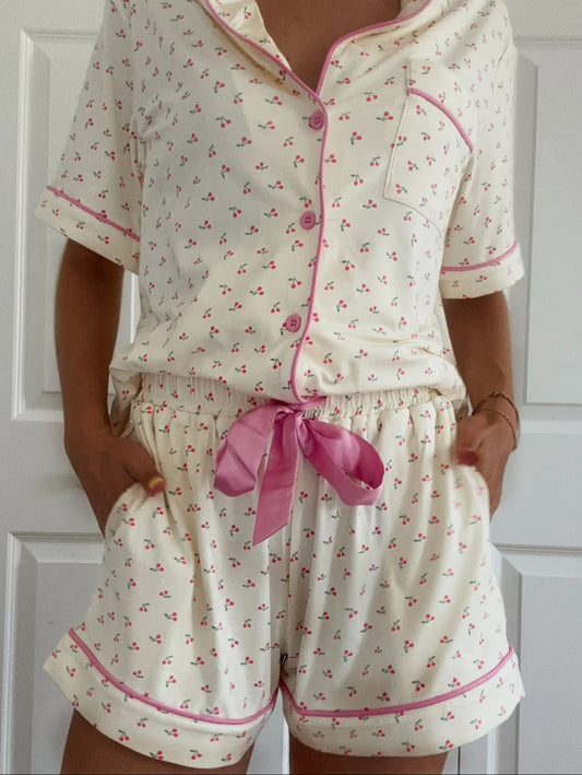 Cherry on Top Pajama Shorts