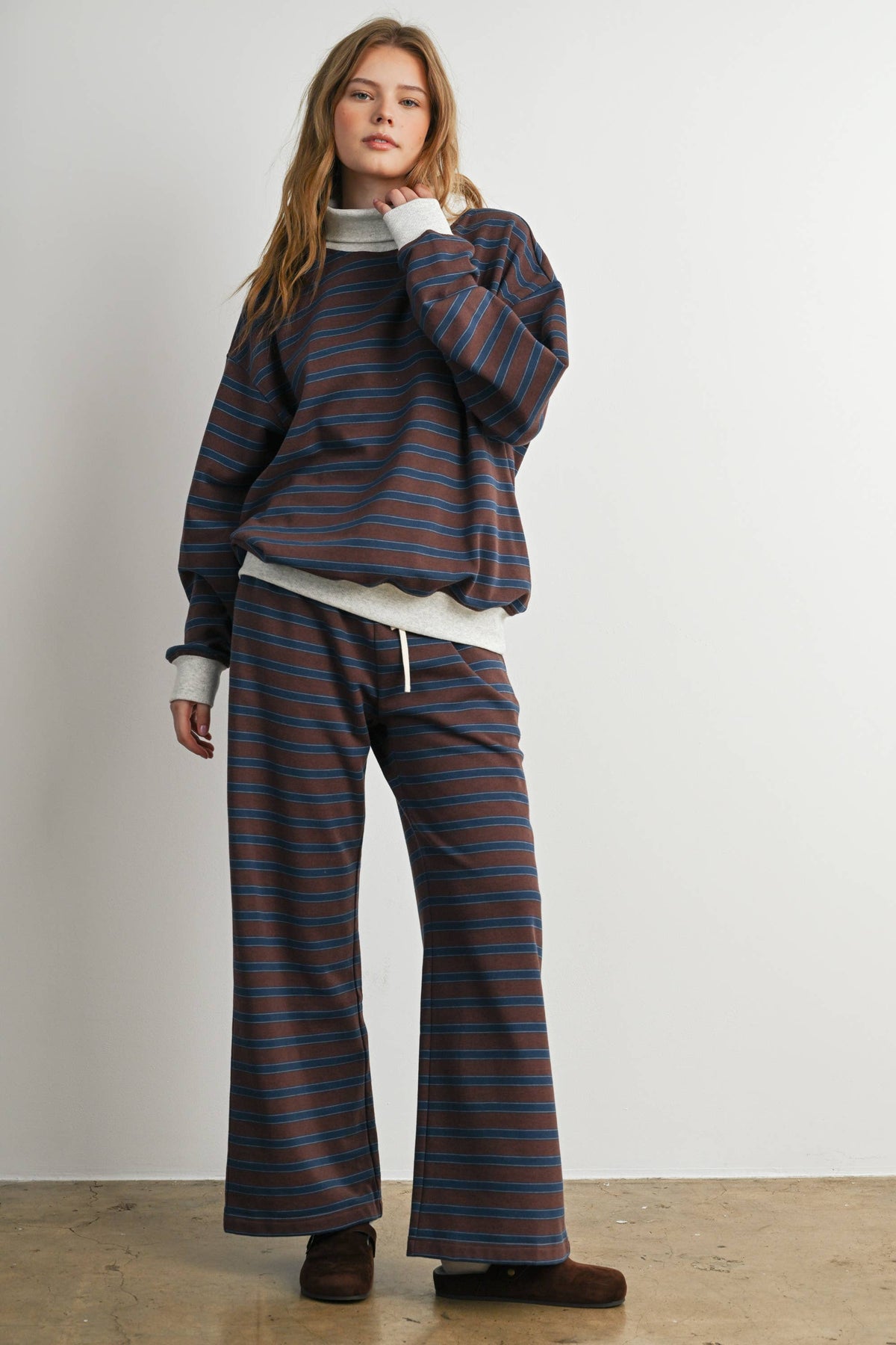 Mabel Striped Turtleneck Sweatshirt