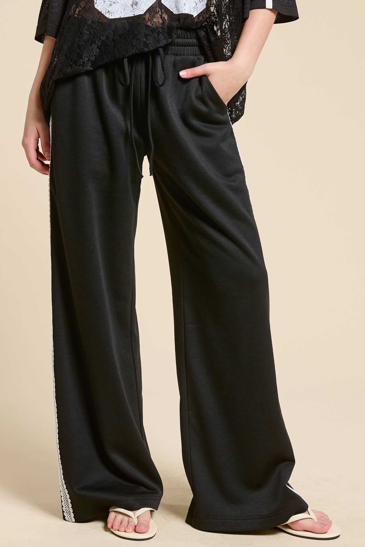 Kennedy Lace Trim Track Pant