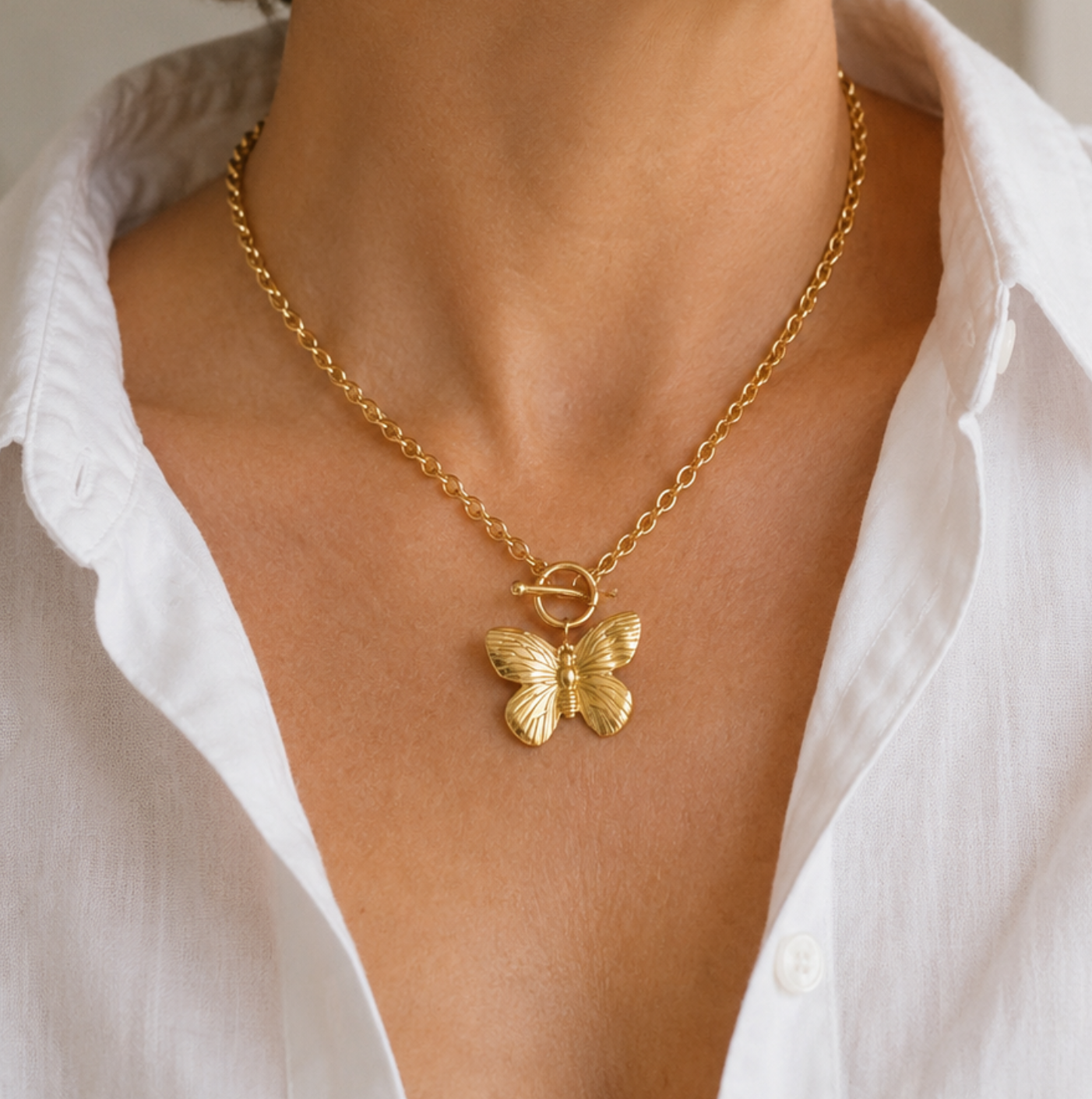Vintage Butterfly Necklace
