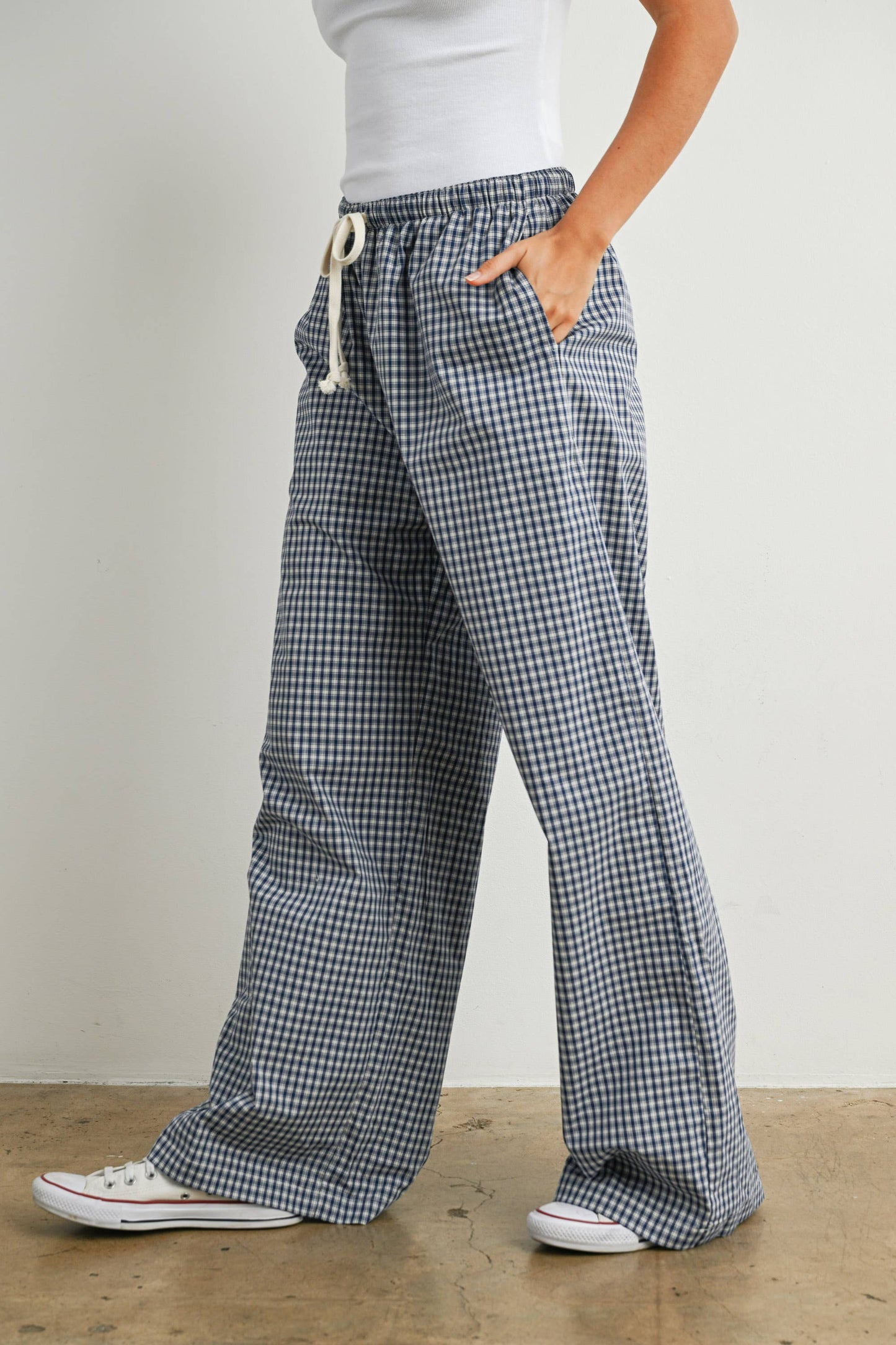 Lifestyle Tie Front Pant| Navy