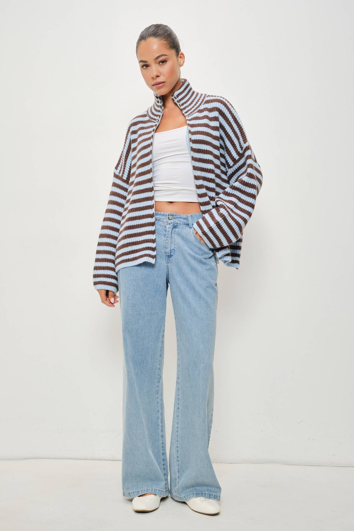 Lyla Mock Neck Cardigan