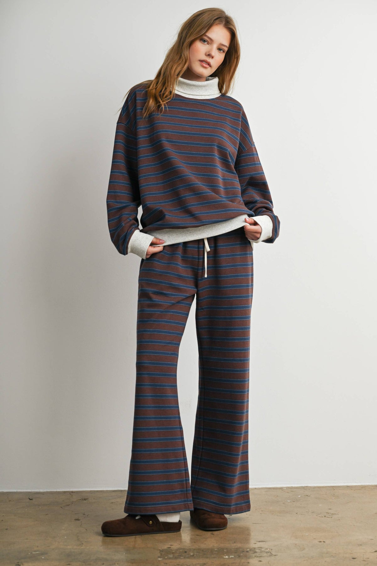 Mabel Striped Turtleneck Sweatshirt