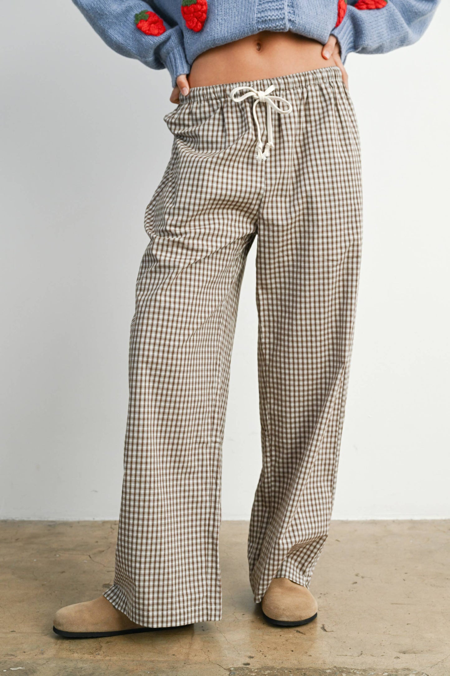 Lifestyle Tie Front Pant| Brown