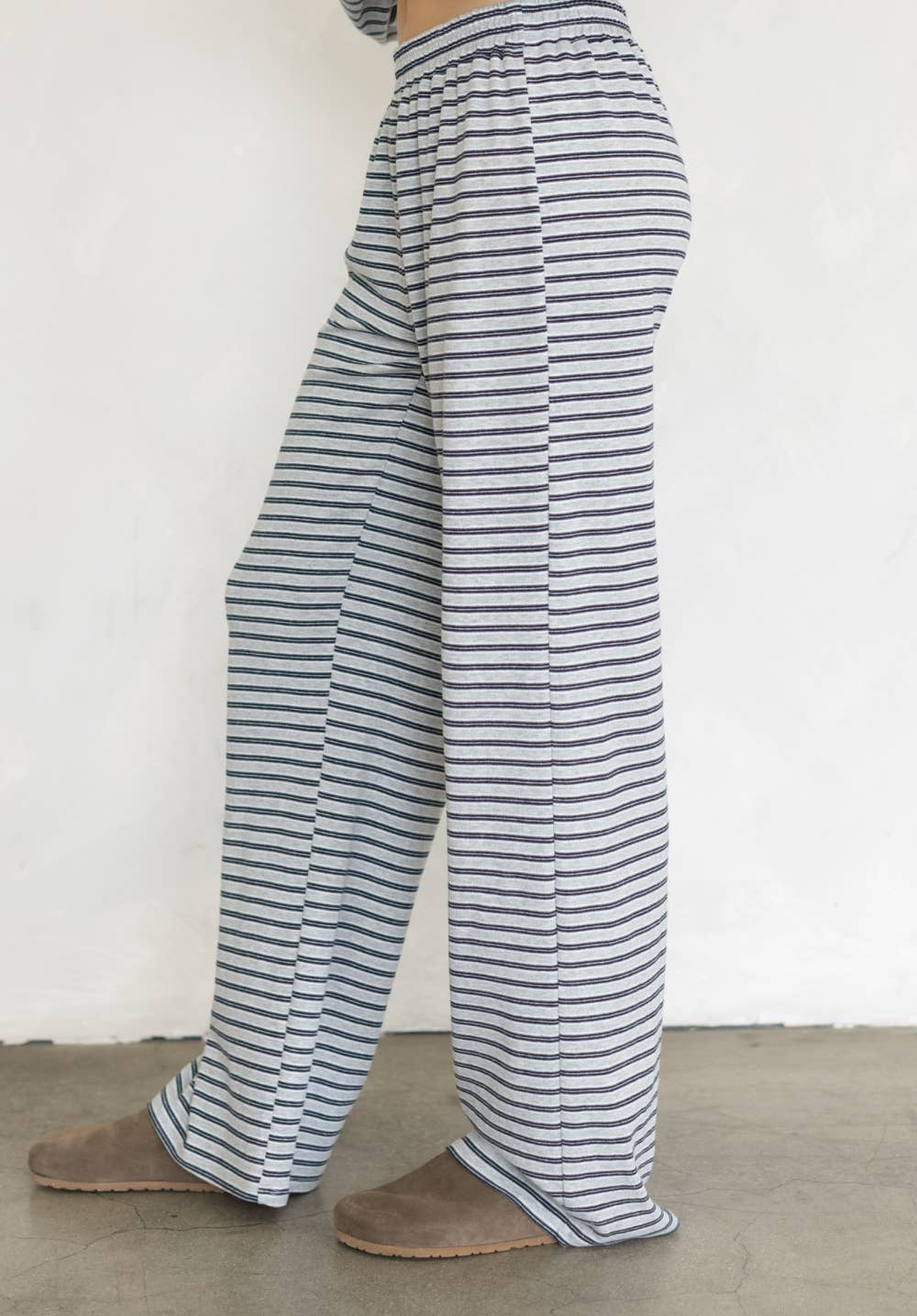 Celine Striped Pants | Grey